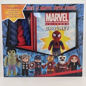 Marvel Universe Crochet Kit Captain America + Spider Man Brand New Sealed